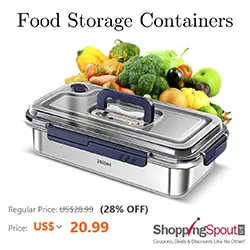 Save 28% on Food Storage Containers at TomTop